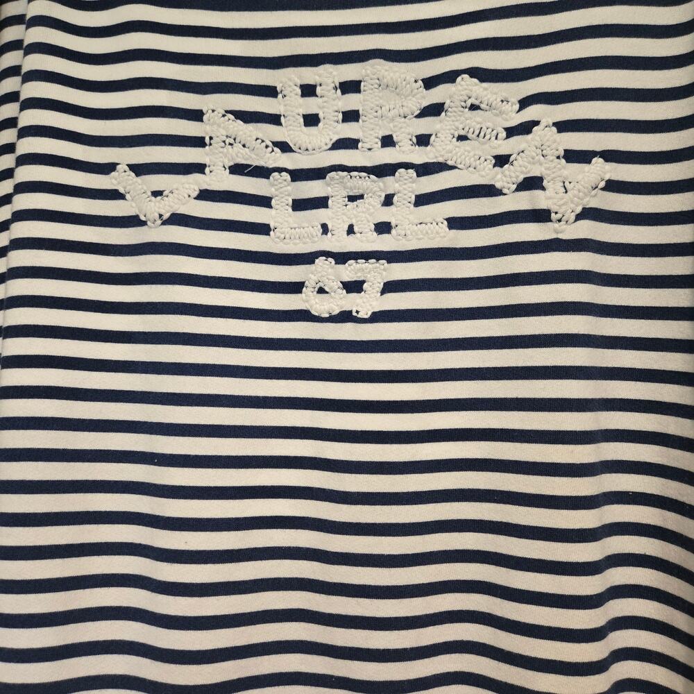 LRL Ralph Lauren Striped French Terry Top XL | Coastal Chic Nautical Boatneck - Picture 3 of 8